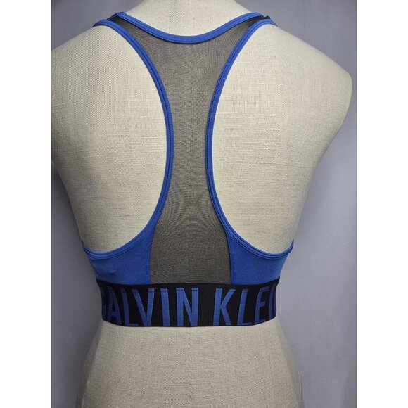 Calvin Klein Women's Intense Power Racerback Bralette Blue Size M - Picture 3 of 10